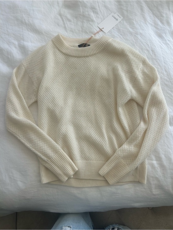 Quince Sweaters - ** New with Tags - Quince Baby Alpaca Cream Textured Knit Sweater